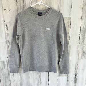Patagonia Women’s Size XS Crewneck Pullover Sweatshirt In Gray Organic Cotton